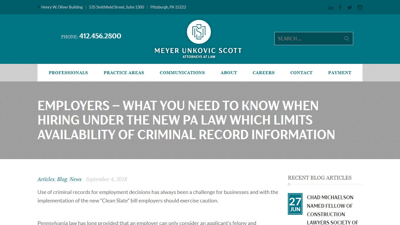 Employers - What You Need To Know When Hiring Under The New PA Law ...